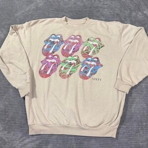 cream rolling stones y2k style size m